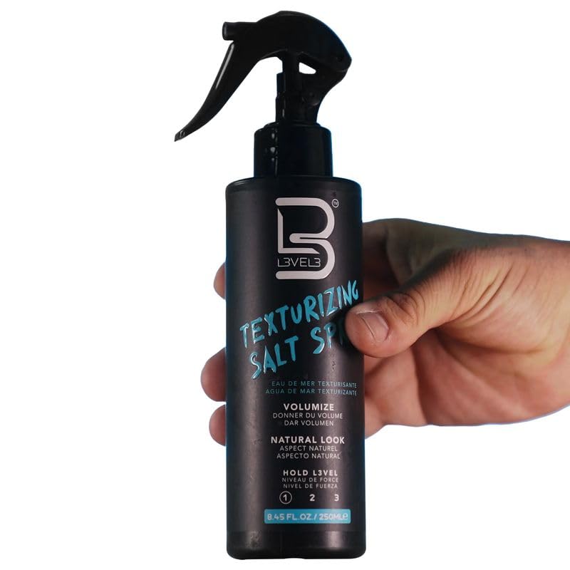 L3 Level 3 Sea Salt Spray for Hair, Texturizing, Beachy Waves, 8.45 fl oz