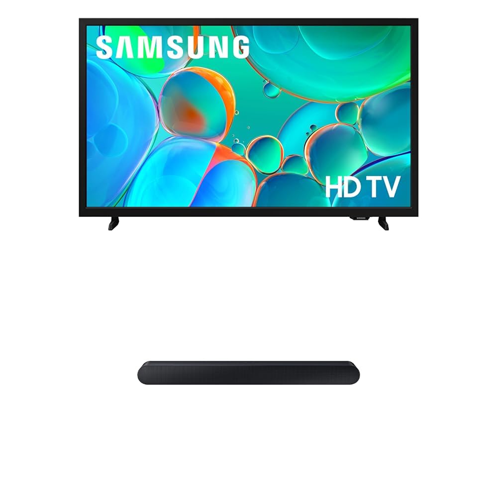 Samsung 32-Inch Class Full HD F6000 Smart TV (2025 Model) HDR, Object Tracking Sound Lite + SAMSUNG S60D 5.0ch Soundbar w/Wireless Dolby Atmos Audio, All-in-One Design, Q-Symphony, HW-S60D/ZA