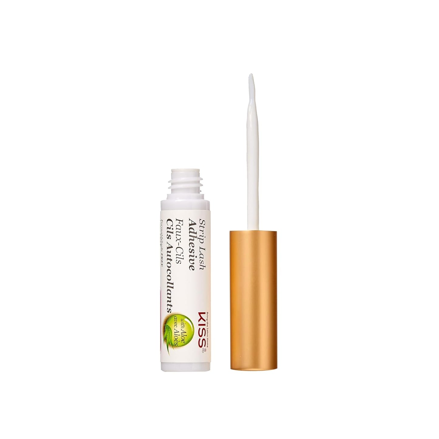 Kiss Lash Adhesive, Lash Glue, 24hr Strip Eyelash Adhesive, Clear, Includes Lash Adhesive, Long Lasting Wear, Can Be Used with Strip Lashes and Lash Clusters