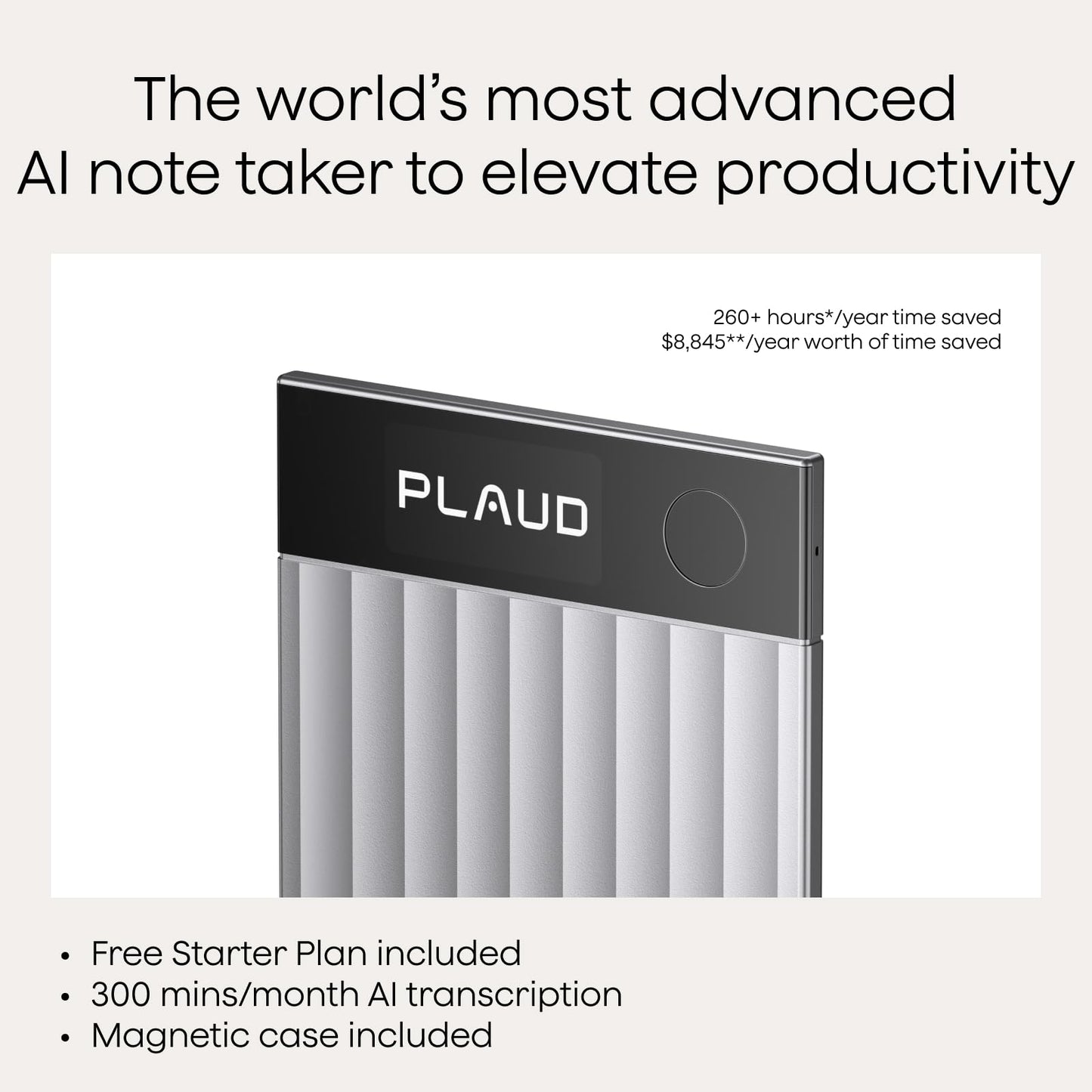 Plaud Note Pro AI Voice Recorder Transcribe & Summarize for Meetings Calls