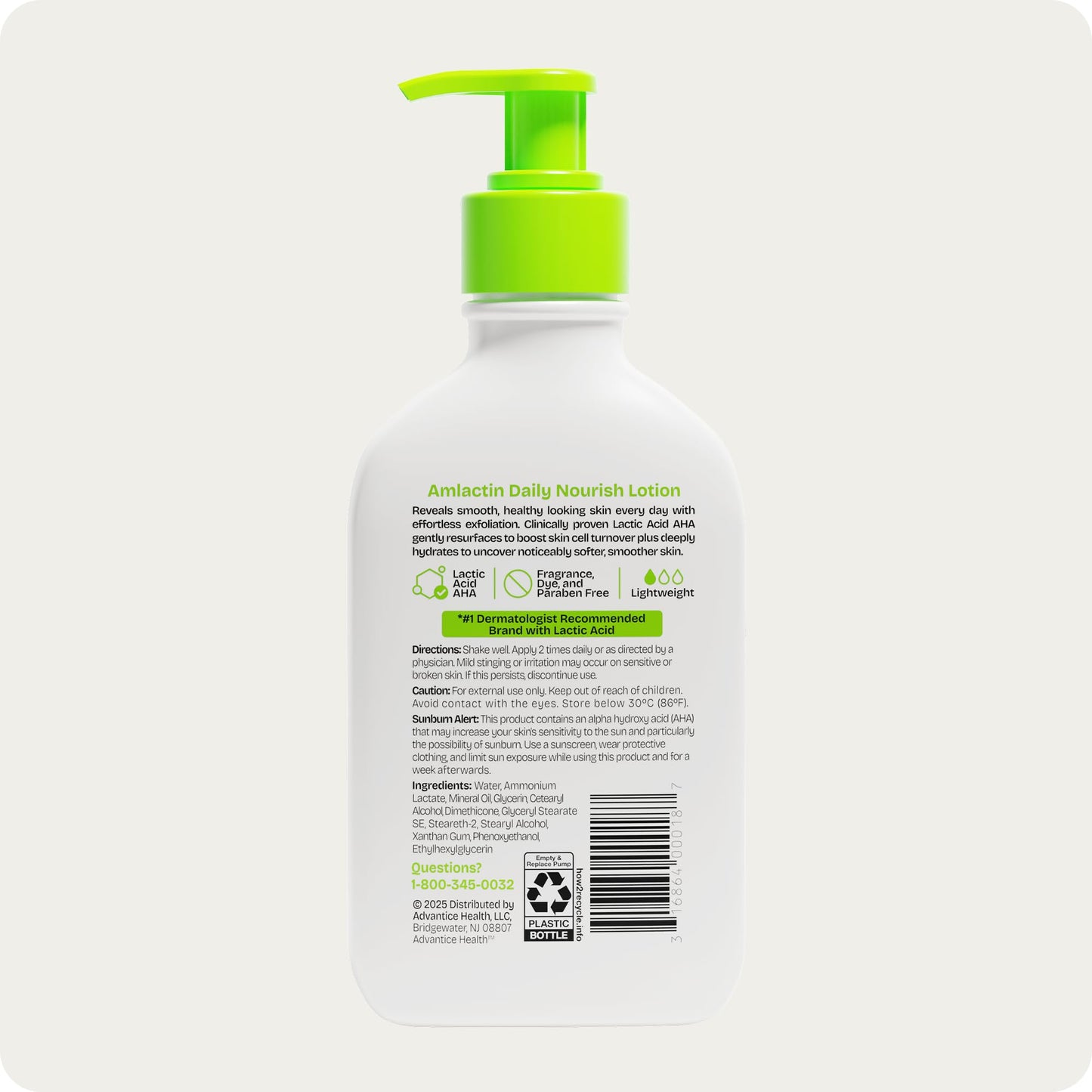 AmLactin Daily Nourish Body Lotion, 12% Lactic Acid, 14.1 oz