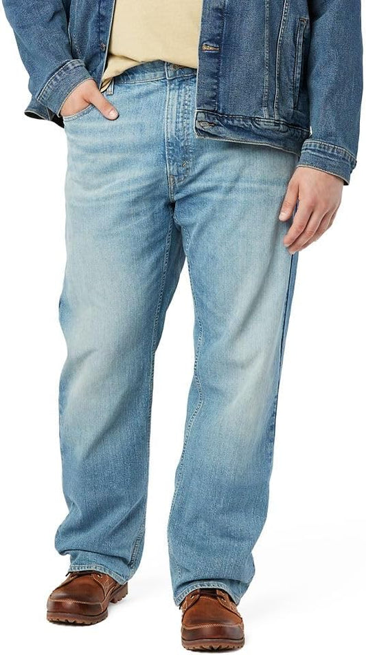 Levi Strauss Signature Gold Men's Relaxed Fit Flex Waistband Jeans