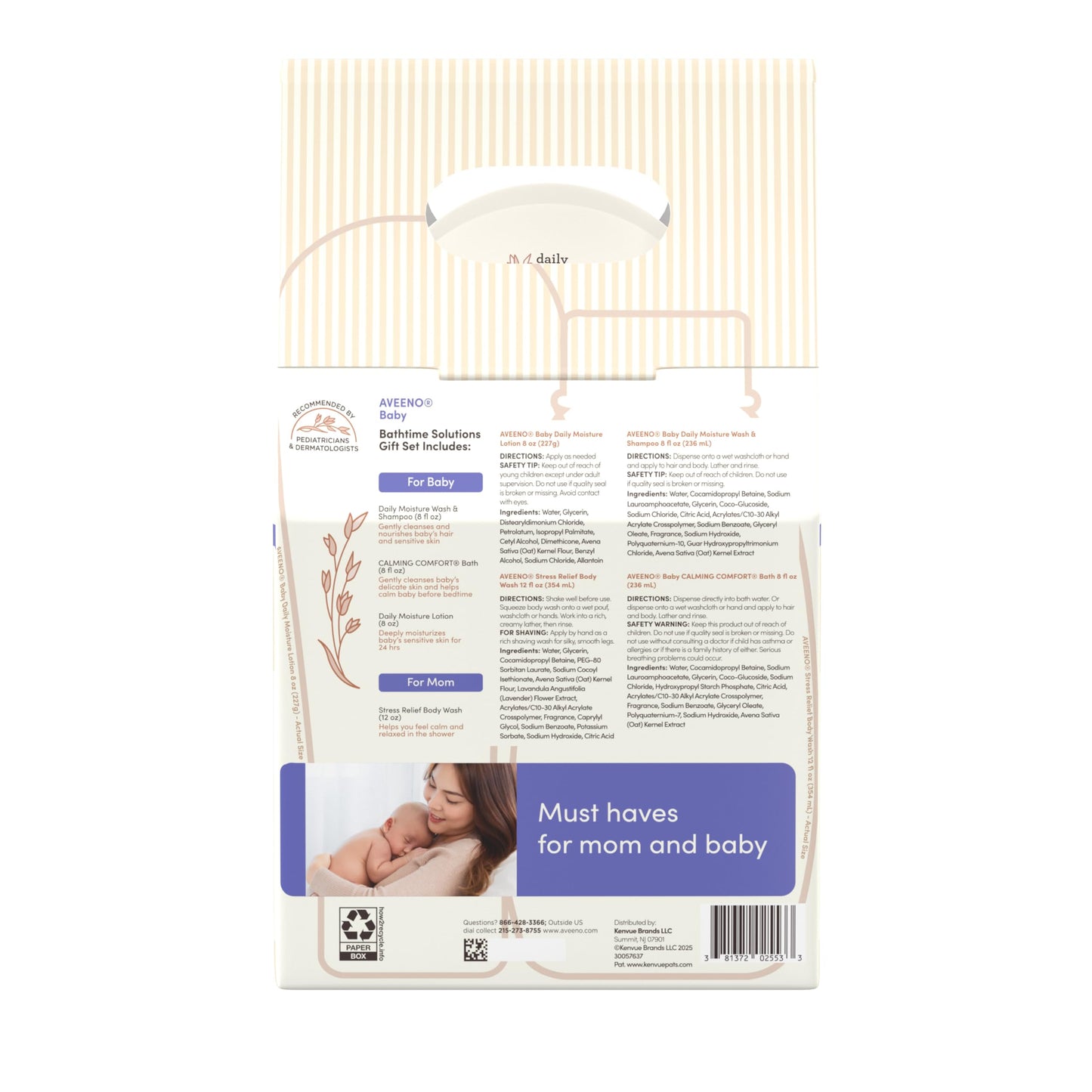 Aveeno Baby Welcome Little One Gift Set, Baby Essentials Set, 5 Items