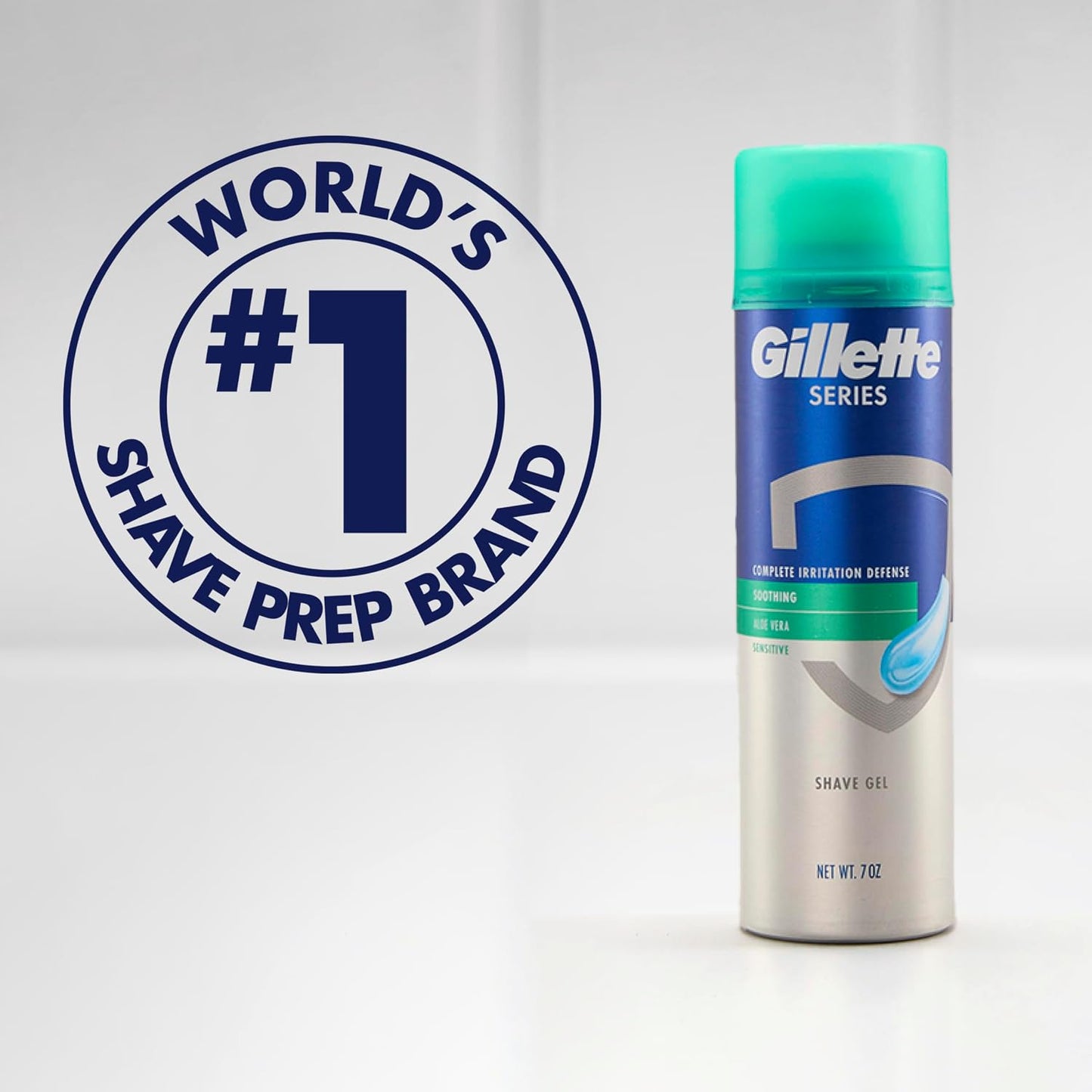Gillette Series 3X Action Shave Gel, Sensitive Twin Pack, 7 Oz (Pack of 2)