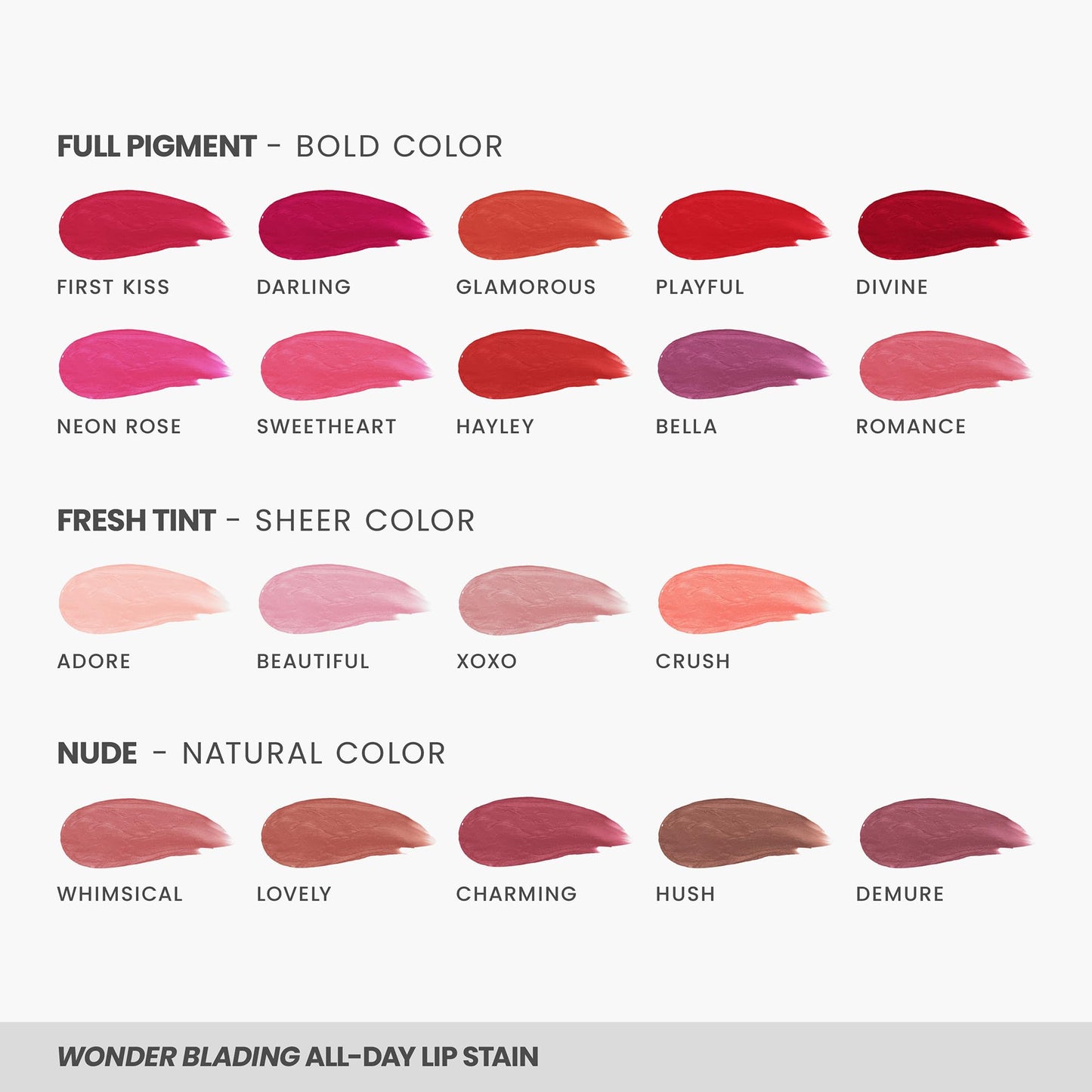 Wonderskin Lip Stain – Long Lasting, Waterproof, Lip Tint Peel Off Masque