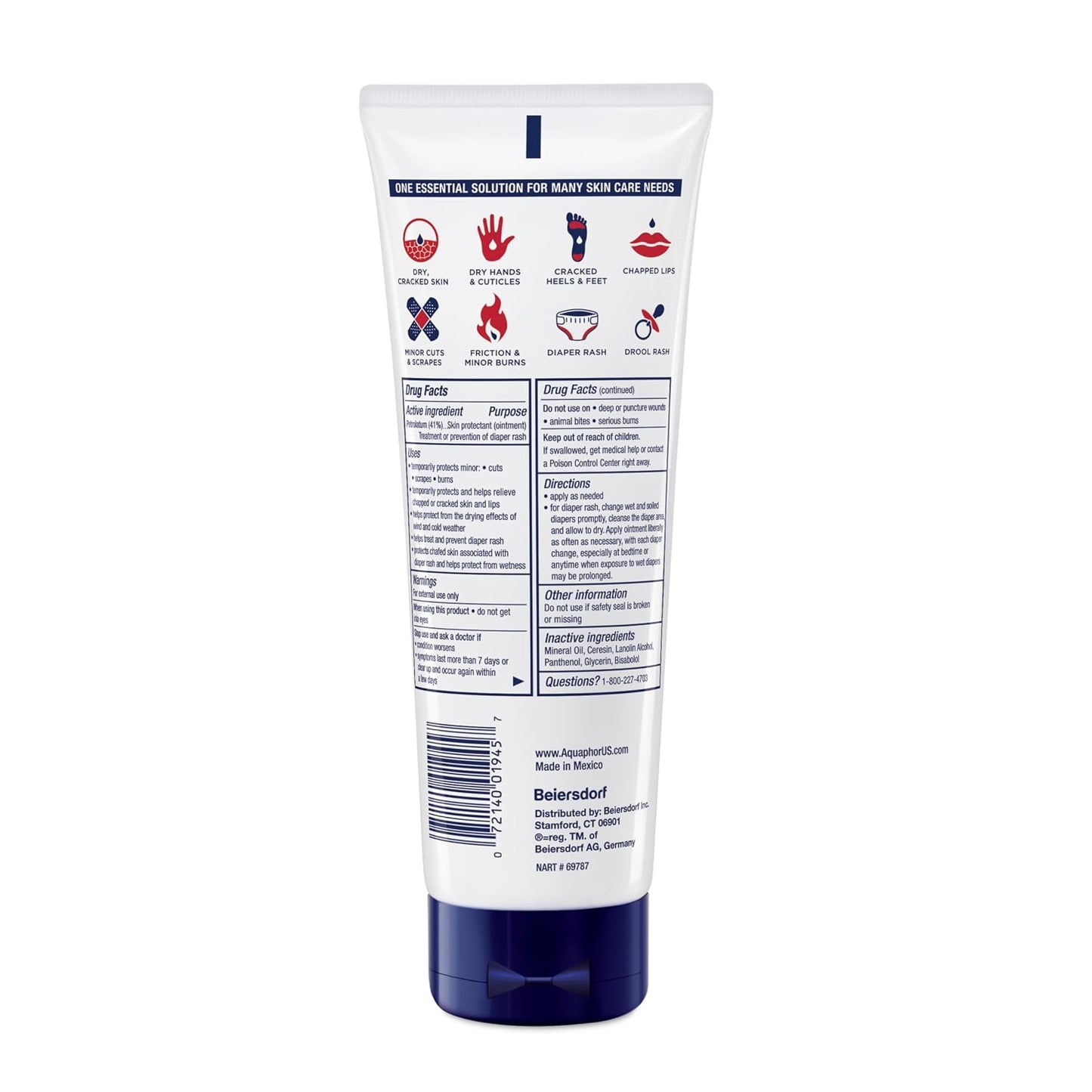 Aquaphor Advanced Therapy Healing Ointment, Skin Protectant, 7 OZ