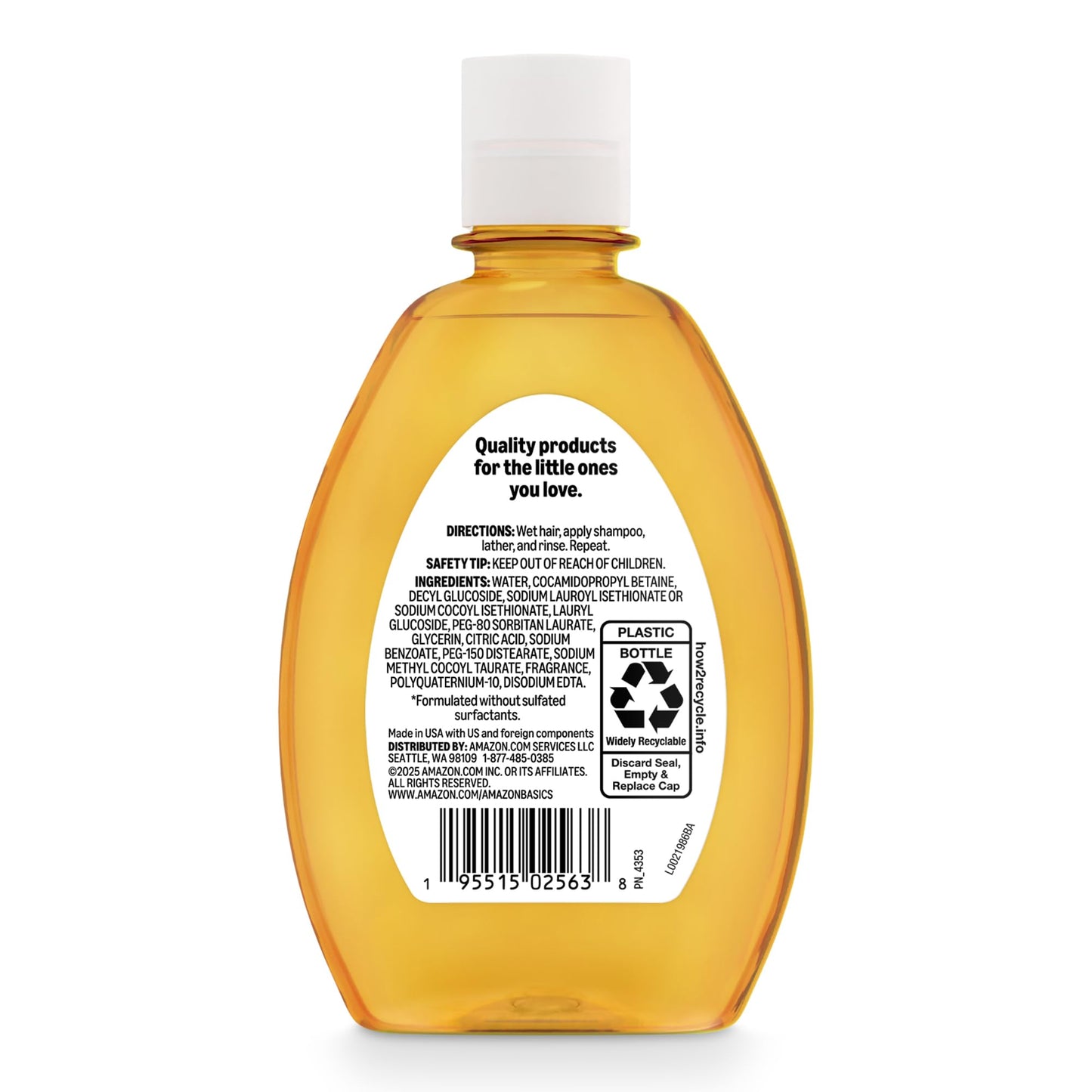 Amazon Basics Tear-Free Baby Shampoo, 13.6 Fluid Ounce, Packaging May Vary
