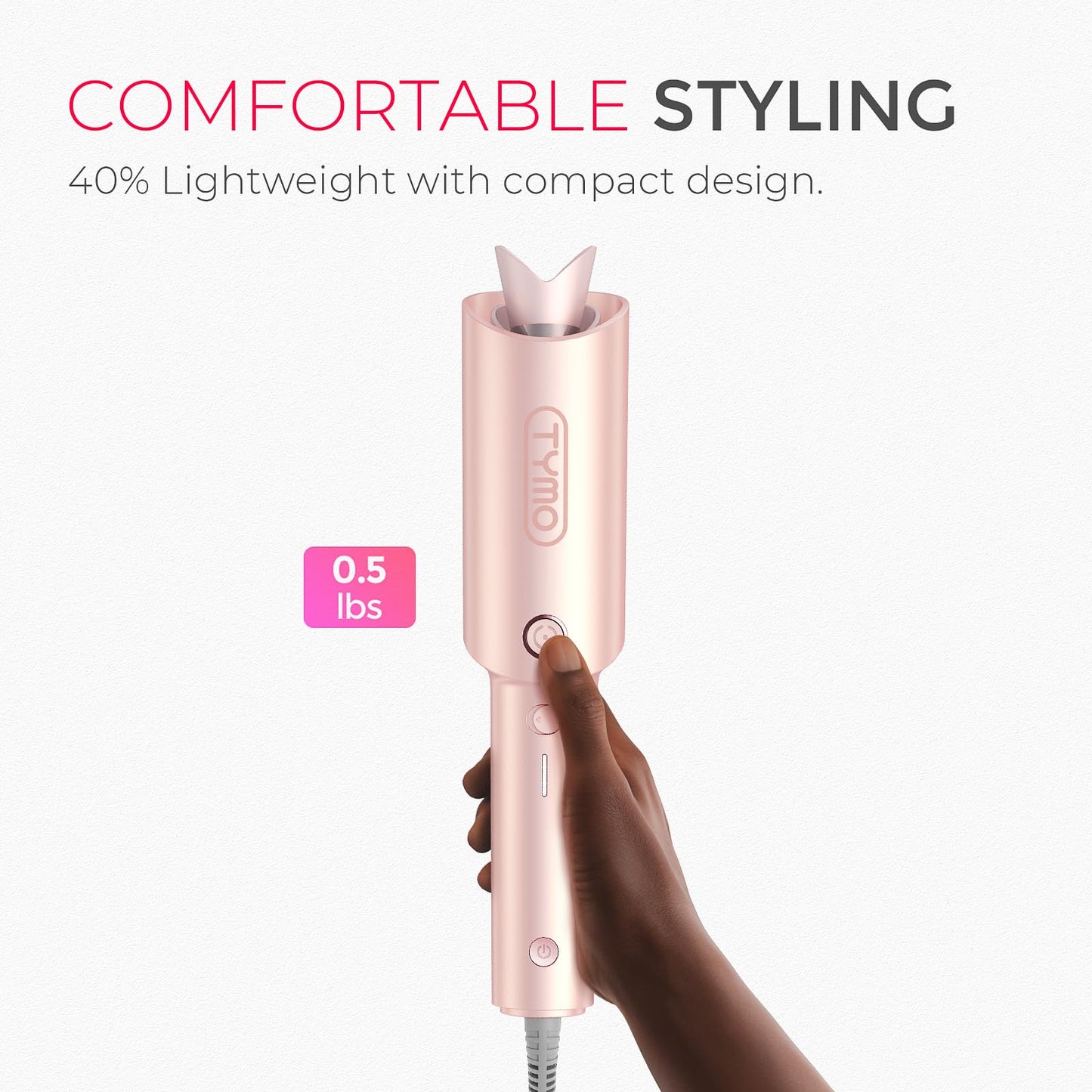 TYMO Automatic Rotating Curling Iron, TYMO CURLPRO Beach Waves Hair Curler