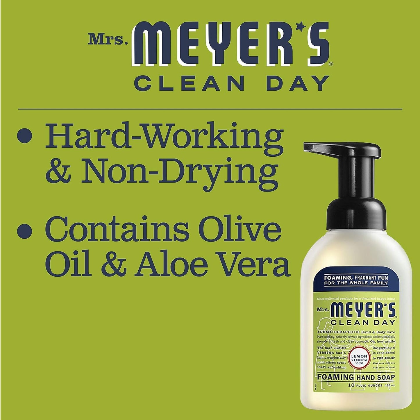 Mrs. Meyer's Clean Day, Hand Soap Refill, Lemon Verbena Scent, 33 Fl Oz