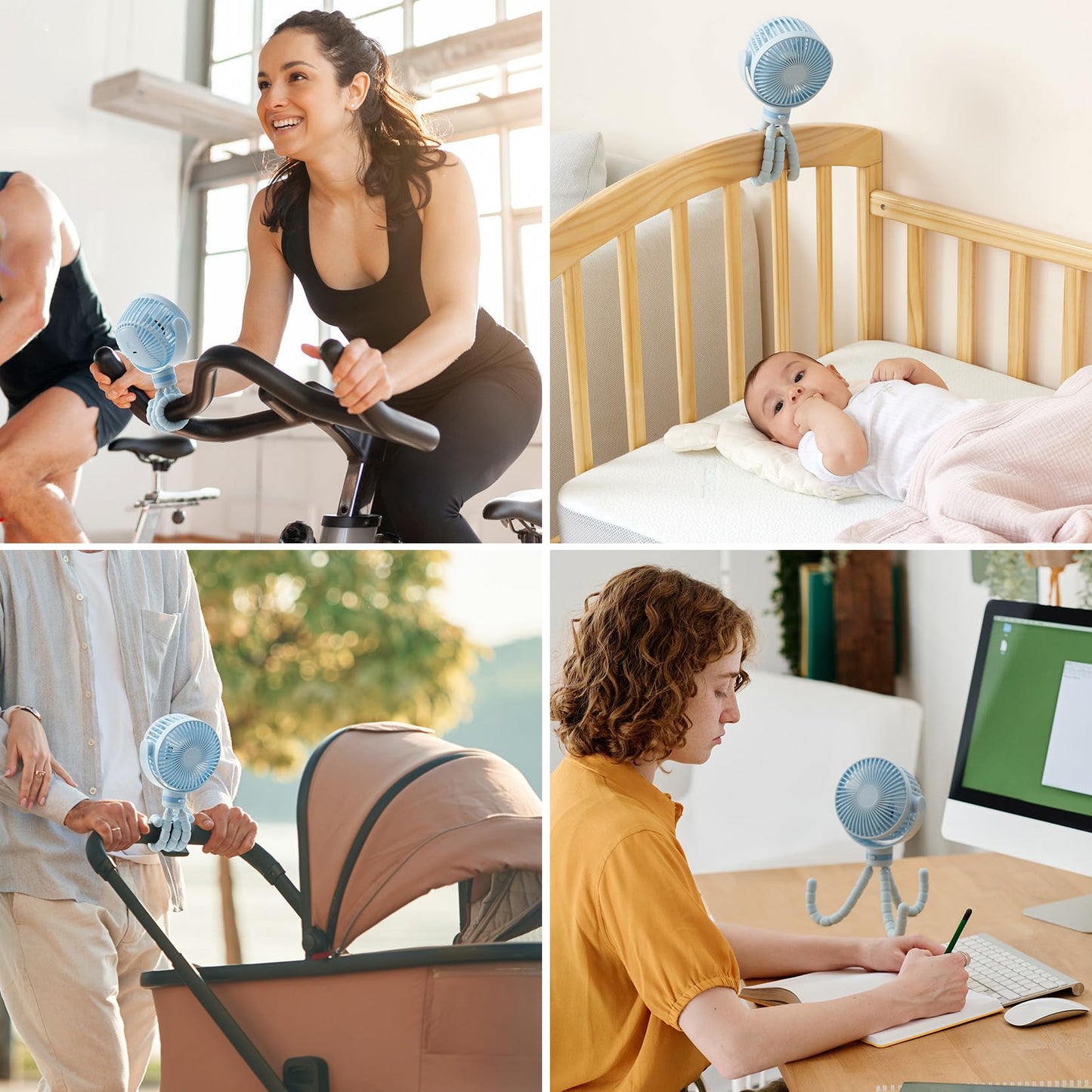 Momcozy 8000mAh Portable Stroller Fan | 27H Ultra-long Battery Life