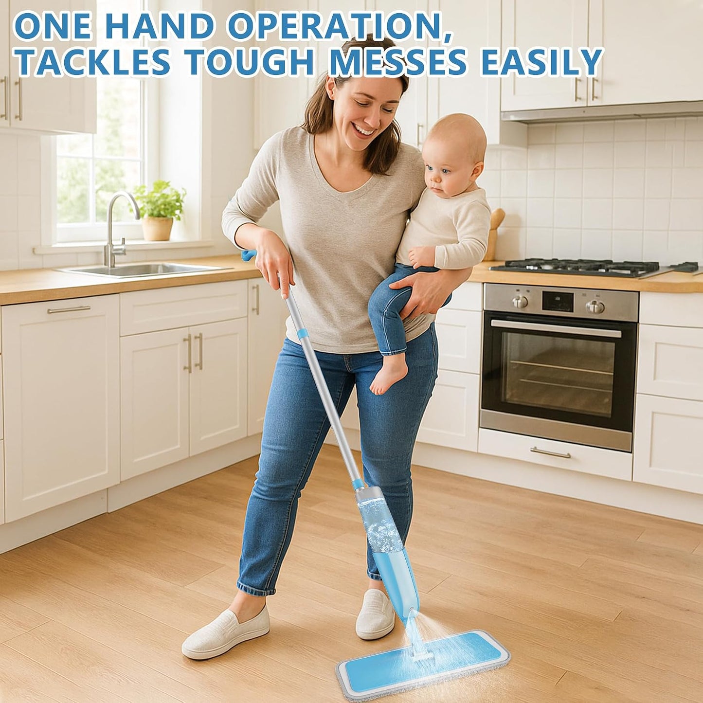 Spray Wet Mops for Floor Cleaning: Hardwood Floor Mop Refillable Dust Mop