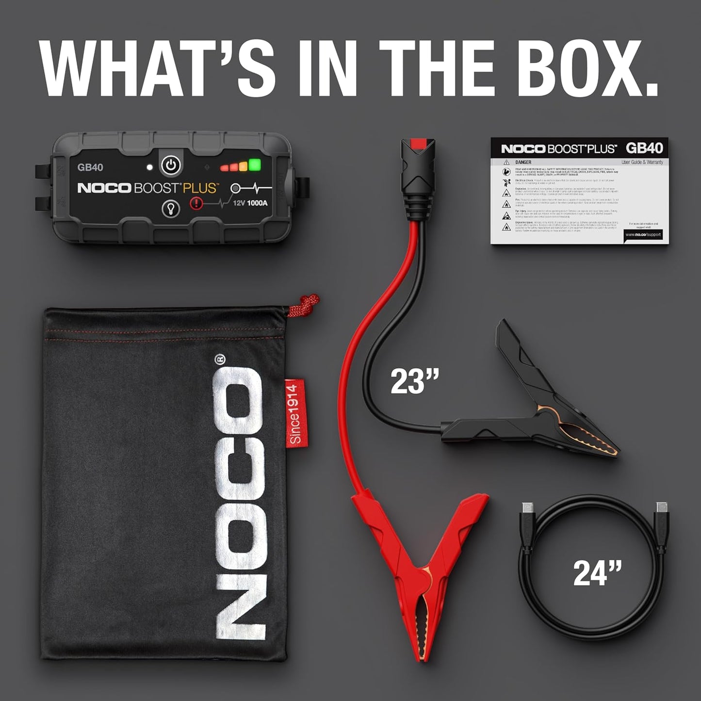 NOCO Boost GB40 12V 1000A UltraSafe Portable Lithium Jump Starter