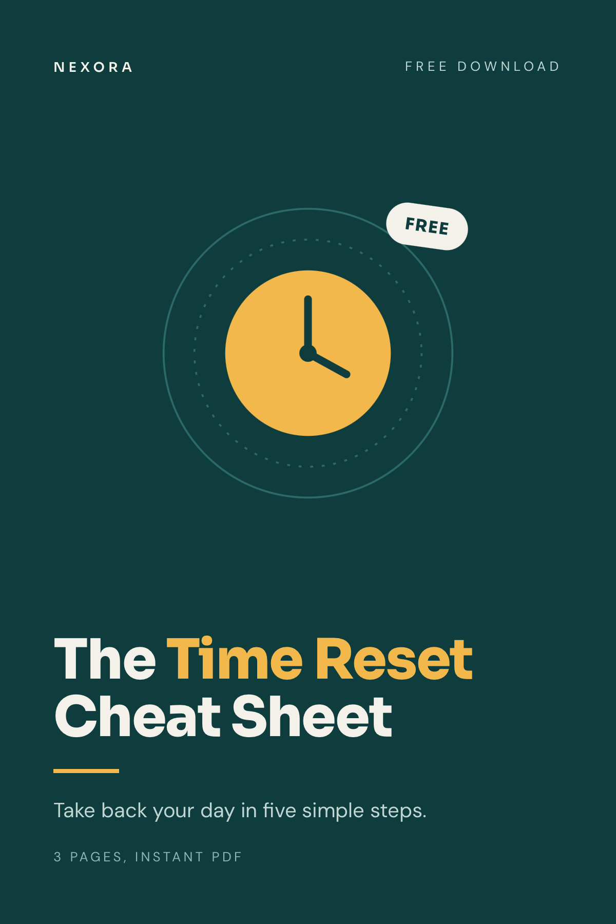 Free Time Reset Cheat Sheet