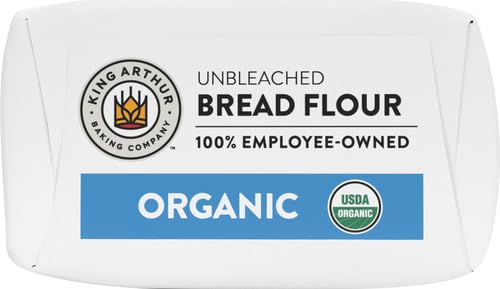 King Arthur 100% Organic Bread Flour, Unbleached, 5 lb (Pack of 1) - Non-GMO Project Verified, No Preservatives