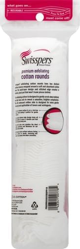 Swisspers Premium Cotton Rounds, Dual-Sided, 100 Count (Pack of 3)