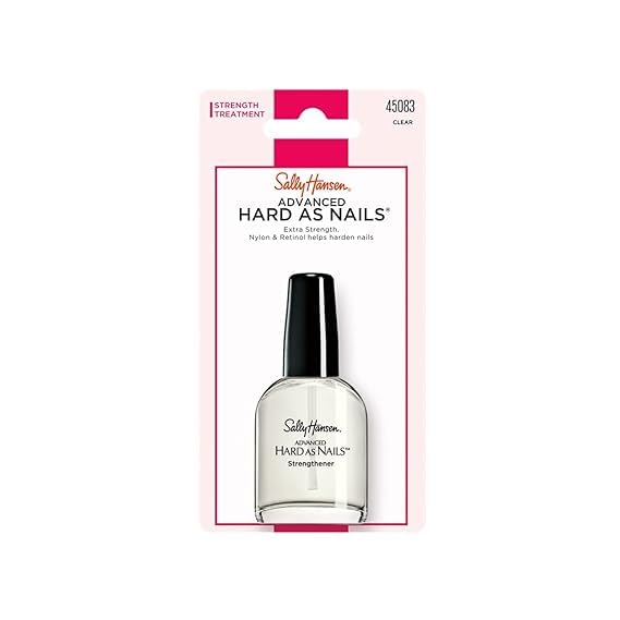 Sally Hansen Advanced Hard as Nails™, Clear Nail Strengthener, Includes Retinol and Nylon, Nourishing