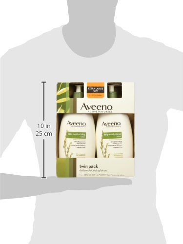 Aveeno Daily Moisturizing Body Lotion for Normal to Dry Skin, Moisturizer with Soothing Prebiotic Oat, Non Greasy, Non Comedogenic, Fragrance Free Body Lotion for Women & Men, 18 Fl Oz