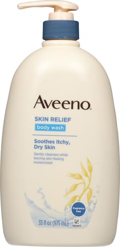 Aveeno Skin Relief Body Wash with Triple Oat Complex, Fragrance-Free, Gentle Daily Body Wash for Sensitive Skin Leaves Itchy, Dry Skin Feeling Soothed & Moisturized, Value Size 33 Fl Oz