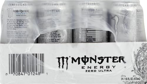 Monster Energy Zero Ultra, Sugar Free Energy Drink, 16 Ounce