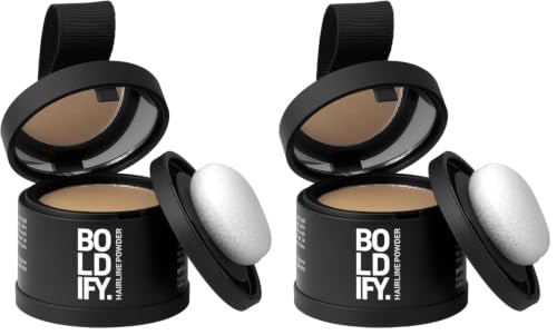 Boldify Hairline Powder, Root Touch Up Hair Color Light Blonde 4g