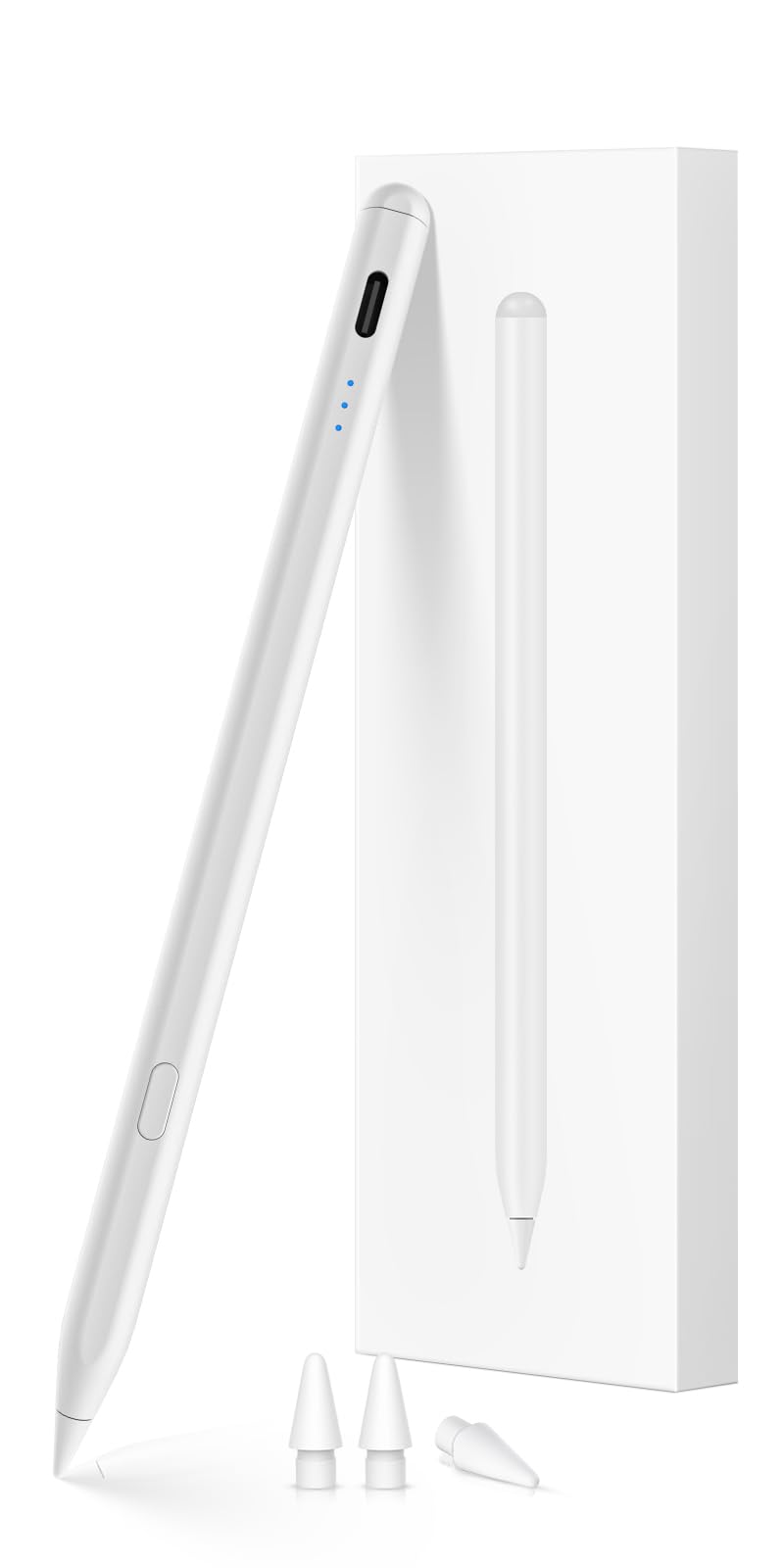 Stylus Pen for ipad 2018-2026, USB-C Fast Charging Pencil, Pixel-Perfect Tilt Sensitivity for iPad 11/10/9/8/7/6/A16, iPad mini 7/6/5, iPad Air M4/3/2 11"/13"/5/4/3, iPad Pro M5/4 13"/12.9″/11″ Black