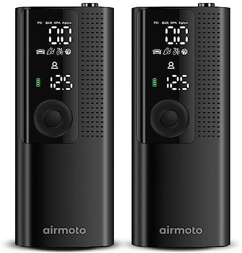 Airmoto Tire Inflator Portable Air Compressor for Cars, Bikes and Bicycles