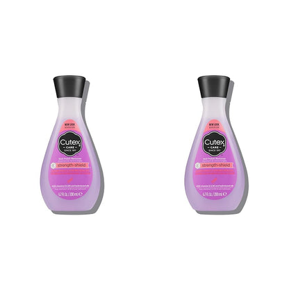 Cutex Nail Polish Remover, Strength Shield, Leaves Nails Looking Healthy, Contains Vitamins E, B5 & Hydrolyzed Silk, 6.76 Fl Oz