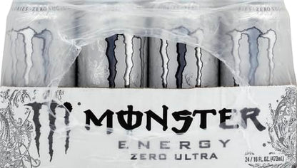 Monster Energy Zero Ultra, Sugar Free Energy Drink, 16 Ounce