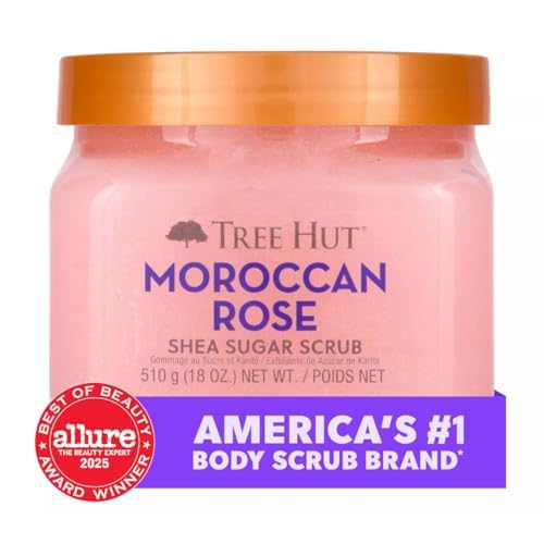 Tree Hut Body Scrub for Women, Pink Hibiscus, 18 Oz