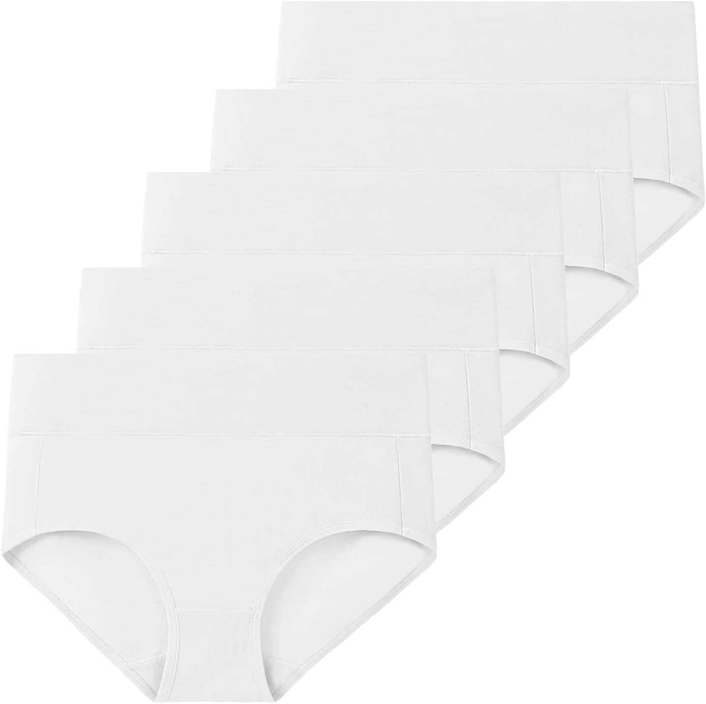 Molasus Women's Cotton Underwear High Waisted Full Coverage Ladies Panties (Regular & Plus Size)
