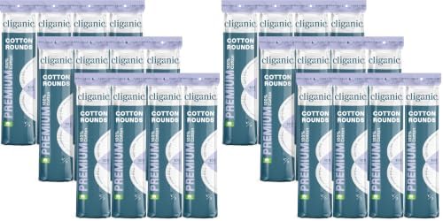 Cliganic Extra Large Face Pads (100 Count) - Soft, Extra Absorbent, Ultra Durable, Hypoallergenic, For Makeup, Nail Polish & Daily Buildup Removal, Toner & Cleanser Application, Dual Sided & Lint-Free