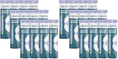 Cliganic Extra Large Face Pads (100 Count) - Soft, Extra Absorbent, Ultra Durable, Hypoallergenic, For Makeup, Nail Polish & Daily Buildup Removal, Toner & Cleanser Application, Dual Sided & Lint-Free
