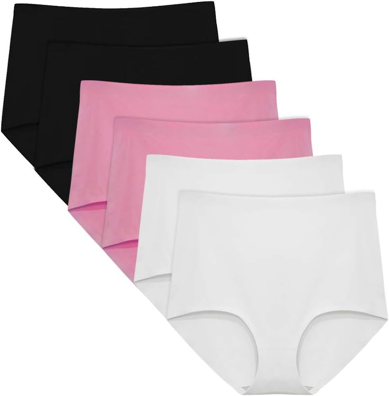 FallSweet No Show High Waist Briefs Underwear for Women Seamless Panties
