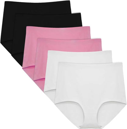 FallSweet No Show High Waist Briefs Underwear for Women Seamless Panties