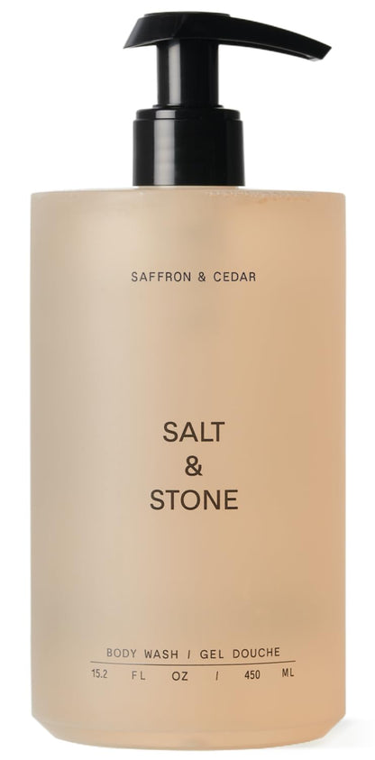 Salt & Stone Body Wash for Women & Men, Bergamot & Hinoki 15.2 fl oz