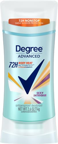 Degree Antiperspirant Deodorant Sexy Intrigue 72-Hour Sweat & Odor Protection Antiperspirant Deodorant For Women with Body Heat Activated Technology 2.6 oz (Pack of 2)