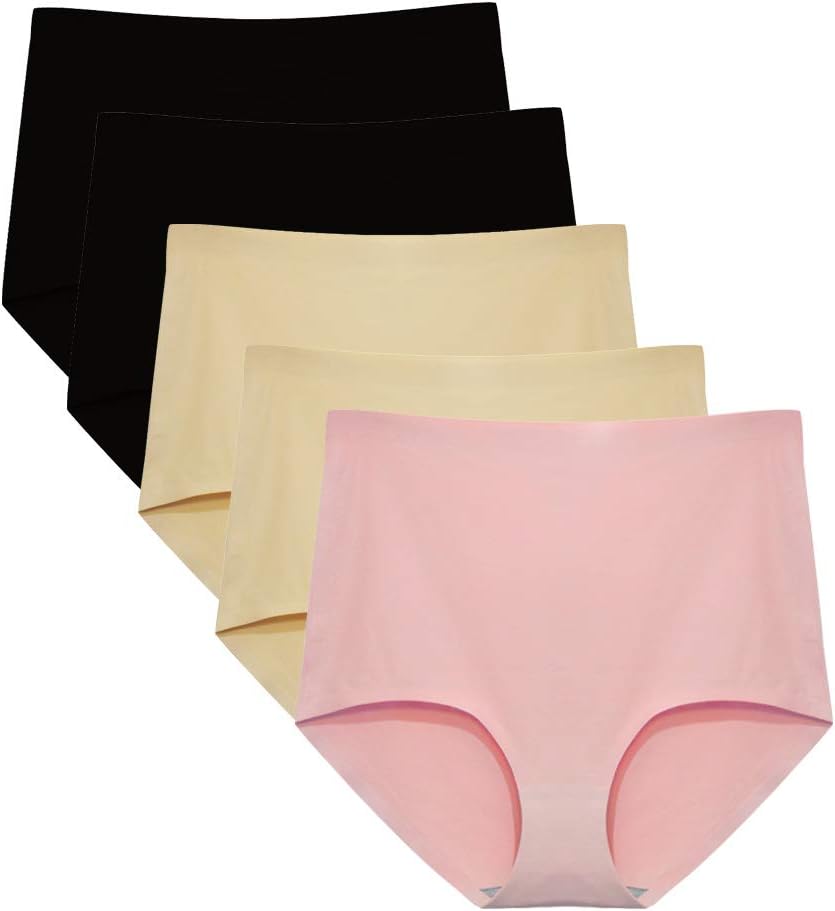 FallSweet No Show High Waist Briefs Underwear for Women Seamless Panties