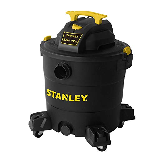 STANLEY Shop Vac SL18115P, 5 Gallon Peak 4 Horsepower Wet Dry Vacuums, Blower 3 in 1 Functions 15 Feet Cleaning Range for Garage, Carpet Clean, Shop Cleaning, Car Detailing with Attachments