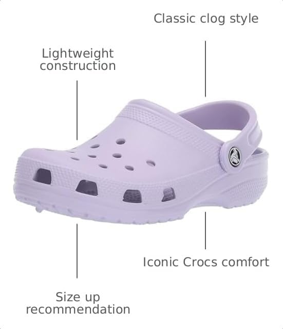 Crocs Unisex-Adult Classic Clog, Clogs for Women and Men