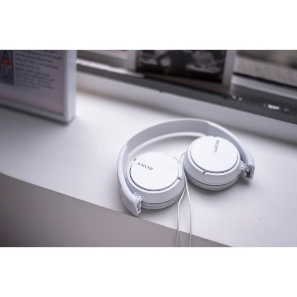Sony ZX Series Wired On-Ear Headphones, White MDR-ZX110