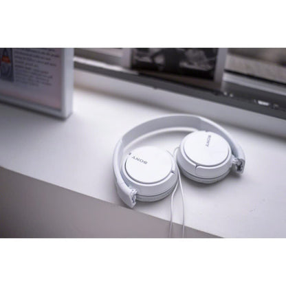 Sony ZX Series Wired On-Ear Headphones, White MDR-ZX110