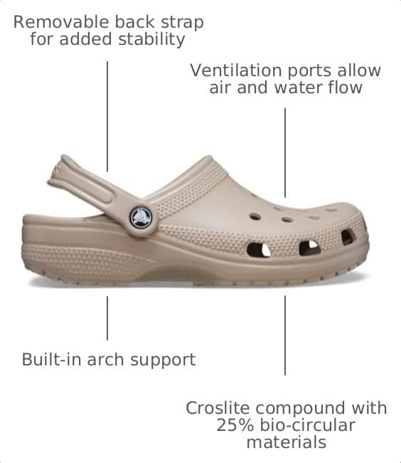 Crocs Unisex-Adult Classic Clog, Clogs for Women and Men