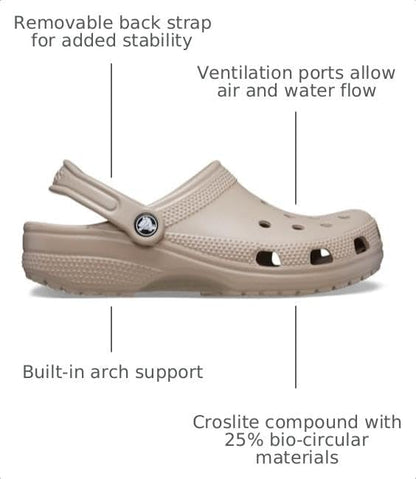Crocs Unisex-Adult Classic Clog, Clogs for Women and Men