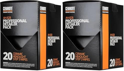CERAKOTE® Ceramic Headlight Restoration Kit, No Power Tools, 10 Wipe Kit