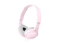 Sony ZX Series Wired On-Ear Headphones, White MDR-ZX110