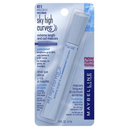 Maybelline Lash Sensational Sky High Washable Mascara Makeup, Volumizing, Lengthening, Defining, Curling, Multiplying, Buildable Formula, Blackest Black, 1 Count