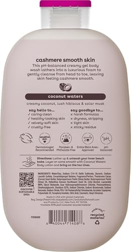 eos Cashmere Body Wash- Vanilla, Creamy Gel with Shea Butter, 16 fl oz
