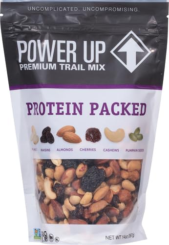 Power Up Trail Mix, Mega Omega Trail Mix, Non-GMO, Vegan, Gluten Free, No Artificial Ingredients, Gourmet Nut, 14 Ounce Bag