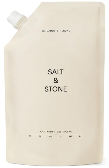 Salt & Stone Body Wash for Women & Men, Bergamot & Hinoki 15.2 fl oz