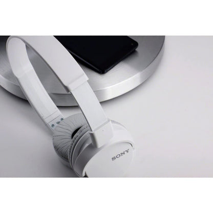 Sony ZX Series Wired On-Ear Headphones, White MDR-ZX110
